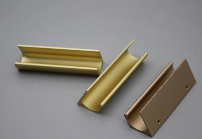 Brass C Type Aluminum Profile Handle Sliding For Cabinet