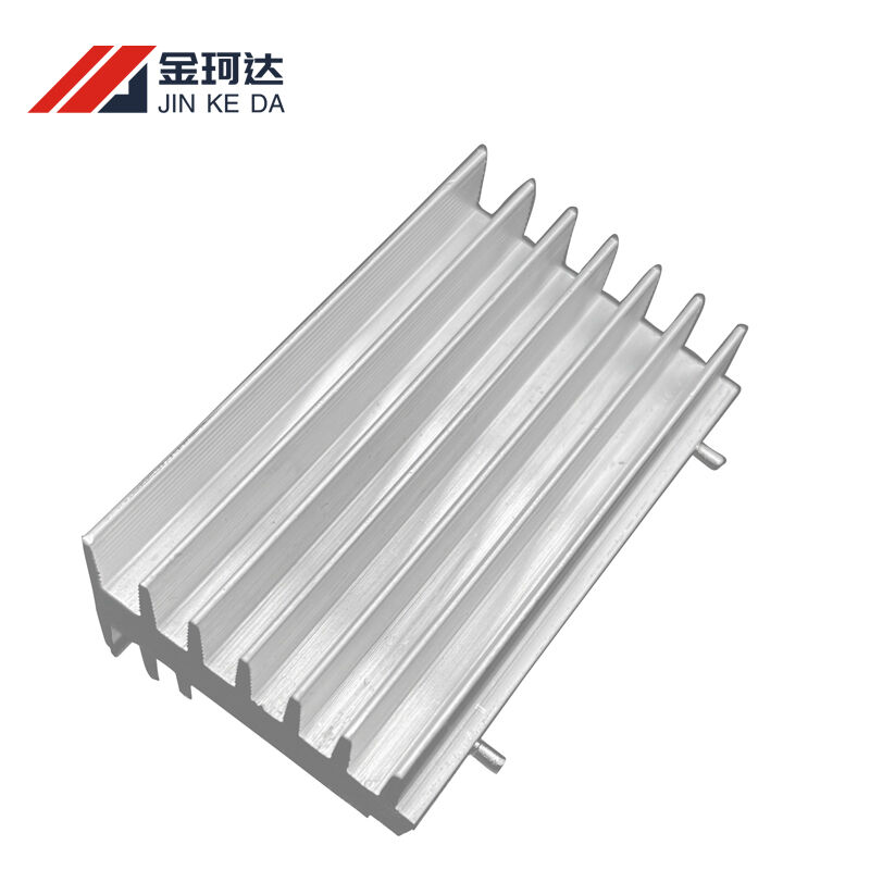 Large industrial aluminum heatsink with thick base & tall fins for converters and energy storage modules, support drilling, tapping and secondary precision processing