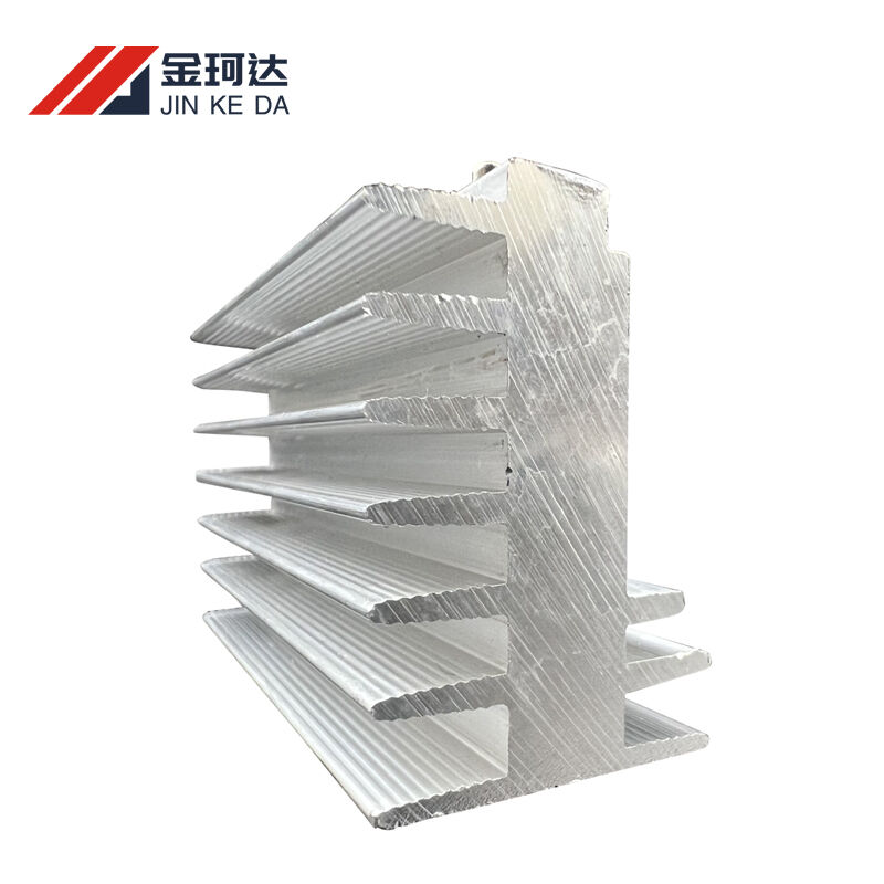 Large industrial aluminum heatsink with thick base & tall fins for converters and energy storage modules, support drilling, tapping and secondary precision processing