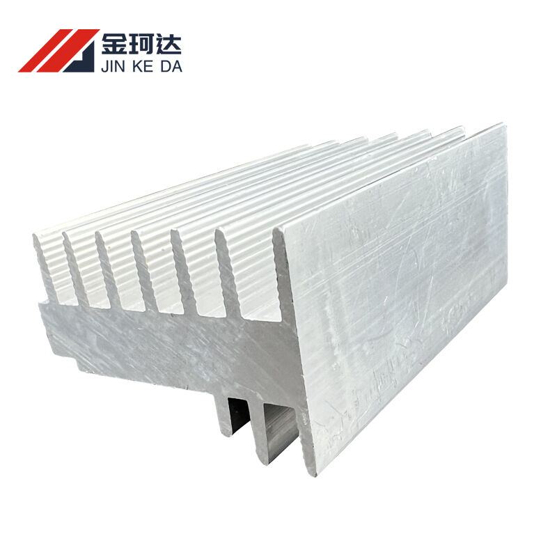 Large industrial aluminum heatsink with thick base & tall fins for converters and energy storage modules, support drilling, tapping and secondary precision processing