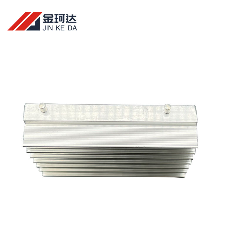 Large industrial aluminum heatsink with thick base & tall fins for converters and energy storage modules, support drilling, tapping and secondary precision processing