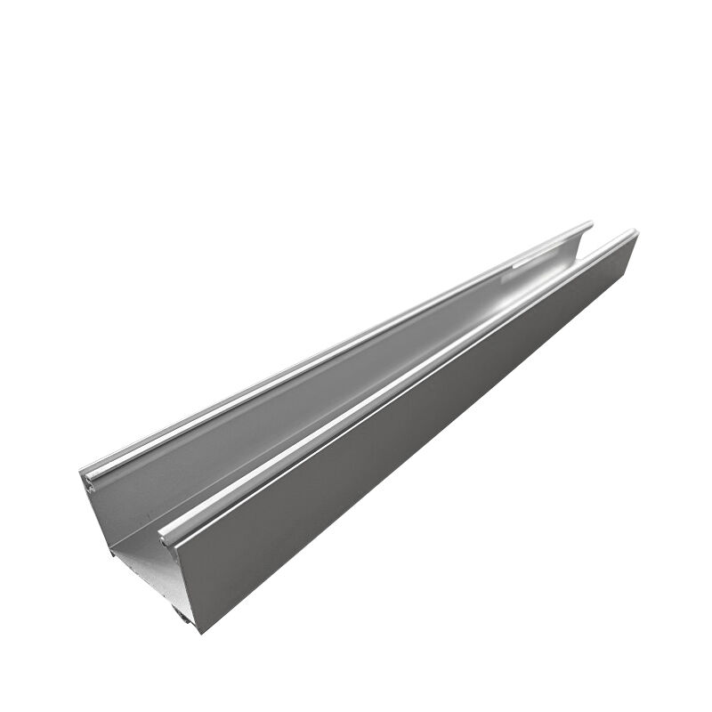 U-type LED aluminum extrusion profile, easy installation accessories, silver anodized for home indoor long strip lamp